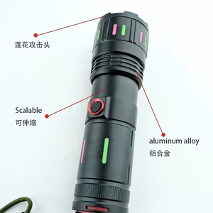 ไฟฉายแบบชาร์จไฟได้ ขนาดเส้นผ่านศูนย์กลาง 54 มม. ความยาว 155 มม. 220 มม. หลอดไฟ LED อลูมิเนียมอัลลอยด์ ใช้ในกรณีฉุกเฉิน พร้อมการชาร์จผ่าน USB - Product Image 4