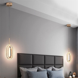 โคมไฟเพดานดีไซน์คริสตัลรูปวงรี Binchi Lighting สำหรับห้องนอน ห้องนั่งเล่น - Product Image 3
