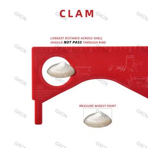 มาตรวัดปูพลาสติกสีแดงทนทานสำหรับการวัดกุ้งก้ามกรามและหอยหอยมีหลายฟังก์ชันสำหรับเทคนิคการตกปลาบิน - Product Image 4