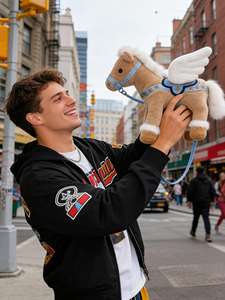 Jouet en peluche en coton PP fait main, figurine de cheval pour enfants, cheval du zodiaque, machine à griffes - Product Image 4