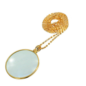 <span class=keywords><strong>Loupe</strong></span> pendentif plaquée or 5x pour femmes - Product Image 3