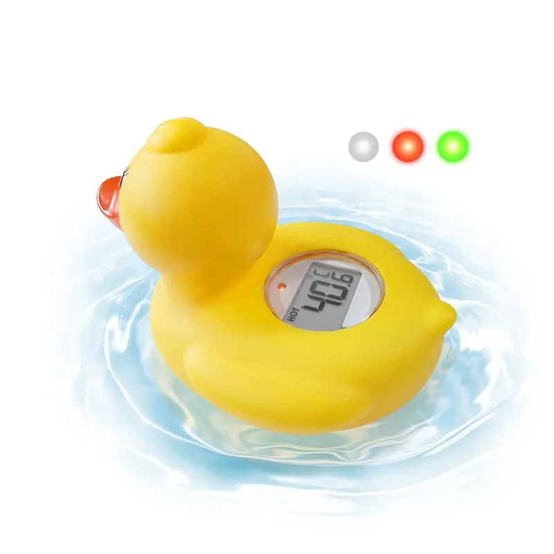 Vasca da bagno per bambini temperatura dell'acqua sicura anatra galleggiante giocattoli infant toddler pool bagno bagno digitale nuoto cartoon duck termometro