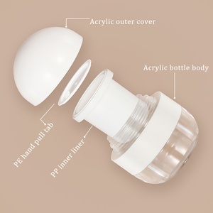 15ml 30ml 50ml 100 ml 30g 50g Replaceable Empty Plastic Skincare Jars Bottles Cosmetic <b>Containers</b> Set for Cream Serum Lotion - Product Image 5