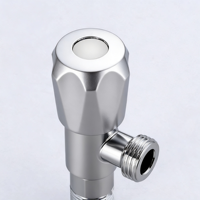 Robinet d'arrêt d'angle chromé à prix d'usine, robinet de lavabo commercial OEM pour hôtel avec inverseur 90 degrés 1/2 pour salle de bain
