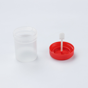 YINGMED Contenant jetable en plastique <span class=keywords><strong>de</strong></span> 40 ml pour échantillons d'urine et d'échantillons d'écume avec bouchon à vis - Product Image 3