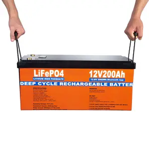 Bateria de íon de lítio 12V 50Ah 100ah 200ah 300ah 400Ah Lifepo4 Bateria de ciclo profundo bateria de armazenamento de energia doméstica