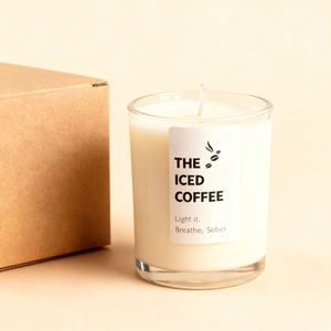 Evoduck Vendita Diretta Stile di Tendenza Candela di Lusso Personalizzata a Forma di Caffè Latte Ghiacciato in Cera di Soia Alimentare Profumata con Barattolo in Vetro - Product Image 3