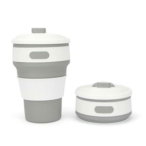 Silicone Portable Coffee Cup - 350Ml Capacity, Food-Grade PP, Reusable, <b>Straw</b>, Customized Color, Leak-Proof Travel Cup - Product Image 2