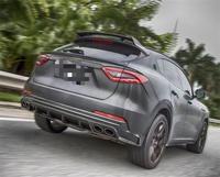 Kit de carrosserie en fibre de carbone véritable diffuseur de lèvres de pare-chocs arrière de style PK pour accessoires de voiture Maserati Levante