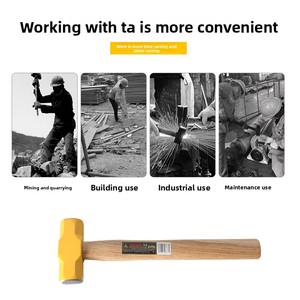 Nhiệm Vụ Nặng Nề Thép Carbon Búa Búa Với Tay Cầm Bằng Gỗ Cho Xây Dựng Phá Hủy & Xây Dựng Làm Việc OEM Tùy Chỉnh - Product Image 4