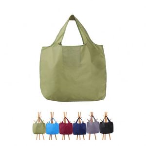 Bolsa de Compras Reutilizable de Plástico Reciclado, Impresa Personalizada, con Dos Asas, Plegable, para Comercio Minorista - Product Image 1