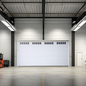 Puerta DE GARAJE DE ACERO aislada de estilo americano moderno Puerta motorizada marrón Portone Sezionale para aplicaciones de almacén residencial - Product Image 3