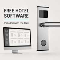 Cerradura de Puerta Electrónica con Tarjeta sin Llave, Software Gratuito, Cerradura Inteligente para Hotel