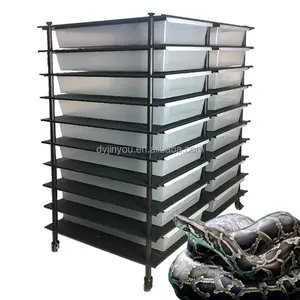 Cage de reptile à 9 couches avec roues, support en métal, 106.5x76.5x175cm, système de support d'élevage pour animaux de compagnie, serpent, lézard, fabricant, offre spéciale