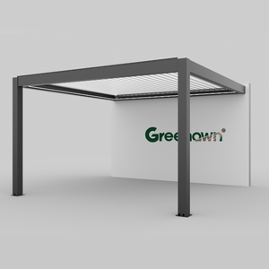 Pergola murale moderne en aluminium pour raisin biologique 3m x 3m Toit à persiennes Diy - Product Image 1