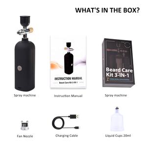 Pistolet aérographe court sans fil compact rechargeable pour tatouage de peinture de gâteau d'art d'ongle dans la conception conviviale de salon de coiffure - Product Image 2