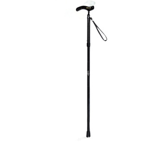 Okhealing Canne en fibre de carbone réglable, légère et rétractable pour les personnes âgées, randonnée, alpinisme, camping, noir - Product Image 1