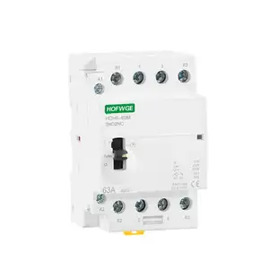 Contactor Modular con interruptor de Control Manual para el hogar, Contactor Modular de carril Din HCH8-63M 4P 40A 24V 110V 220V con interruptor de Control Manual 4NO 2NO2NC o 4NC