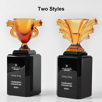 Trophée en cristal noir Star Liuli Champion du Monde, récompense de tournoi, gravure personnalisée, best-seller en Amérique du Nord et en Europe