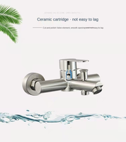 Robinet de douche monocommande en acier inoxydable 304 avec cartouche céramique, finition nickel brossé, pour eau chaude et froide – Meilleures ventes