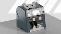 Machine à compter l'argent à écran tactile, deux compartiments, trieuse de billets de banque, compteur de valeur mixte avec imprimante intégrée