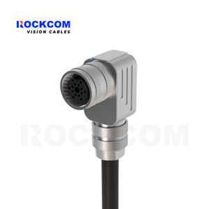 Cable de visión artificial <span class=keywords><strong>LMI</strong></span> M16 de 14 pines hembra de ángulo recto P & <span class=keywords><strong>E</strong></span> de alta flexibilidad para cámara Industrial - Product Image 2