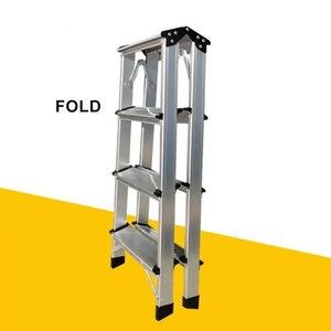 Professionelle Moderne Doppelseitige Fischgrätmuster 2-Stufen Langlebige Haushalts-Klappleiter Multifunktionale Aluminiumlegierung 150kg Tragkraft - Product Image 2