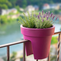 Pot de fleurs en plastique pour balcon, porche, jardin, pour la décoration des balustrades