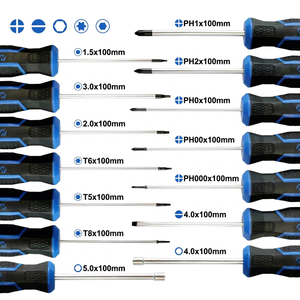 <b>Screwdriver</b> Set 100mm Phillips Cross Flat Torx Bits Anti-Slip Handle Diy Tools 20-40pcs - Product Image 1