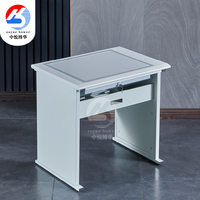Bureau d'ordinateur moderne en métal à plateau rabattable Zoyue Bower BF-FZ063, couleur personnalisée, pour école, salle de classe, bureau, chambre, hôtel, laboratoire
