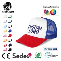 Gorra trucker personalizada al por mayor, de malla transpirable, ajustable para exteriores, con hebilla plateada y cobre, gorras lisas para sublimación, estilo béisbol común