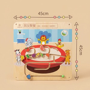 Tavola delle Attività Montessori in Legno - Giocattolo Educativo <span class=keywords><strong>Sociale</strong></span> per Distribuzione Alimenti Prescolare, Sicuro, Non Tossico e Salvaspazio - Product Image 2