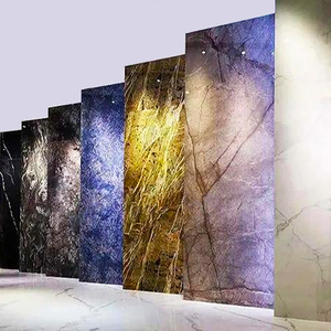 Panneau mural en PVC imitation marbre pour décoration intérieure, 1,22*2,44/2,90 mm, revêtement UV, alternative au marbre - Product Image 1