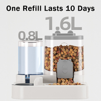 Ventes chaudes 2 en 1 Distributeur automatique de nourriture pour animaux de compagnie intelligent, écologique et durable, bols en plastique pour nourriture sèche, chats et chiens d'intérieur