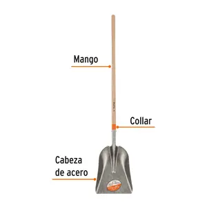 Pala para carbón BOX 3 Classic, mango largo de 49', TRUPER - Product Image 2