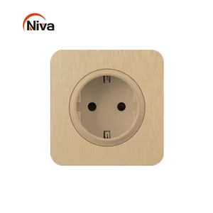 EU standard modern home use high quality hot selling 1 Gang 1 Way wall switches 16A 250V Universal light Switch and Socket