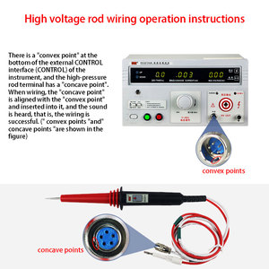 Tige haute tension contrôlée Rek RK8H+/RK8H, tige non contrôlée RK8N+/RK8N pour testeur d'isolement haute tension - Product Image 3