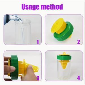 Piège à mouches à fruits <span class=keywords><strong>jetable</strong></span> en plastique, écologique, non toxique, portable, avec attractif pour attraper les insectes - Product Image 3
