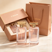 Flacons de parfum carrés rechargeables personnalisés 30/50/100ml avec pompe pulvérisatrice et couvercle, flacon de parfum vide avec boîte cadeau, vente en gros