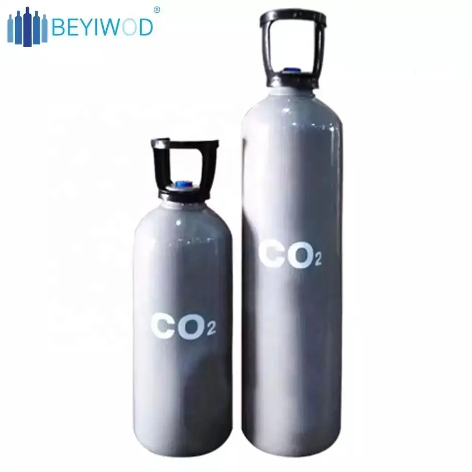 Ngành công nghiệp y tế đồ uống 1kg 2kg 3kg 4kg 5kg 10kg 15kg 30kg áp lực cao liền mạch CO2 chai oxy Thép Xi lanh khí