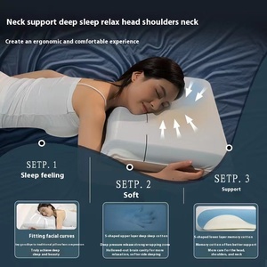 Duoduo Planet Hotel Home <b>Memory</b> <b>Foam</b> Pillow 200TC Double Core Zero Pressure Solid Modern Style Slow Rebound Neck Pillow Core Pro - Product Image 4