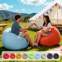 Canapé gonflable portable, léger (1,3 kg), imperméable, en tissu, multicolore, personnalisable, pratique, de style moderne et minimaliste pour l'extérieur