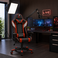 Chaise de jeu avec appui-tête réglable et coussin lombaire, capacité de charge de 150 kg, chaise de style racing BIFMA X5.1 pour les joueurs