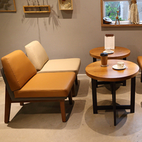 Canapé et chaise de luxe léger en bois et cuir pour restaurant, café, et espace de restauration – Chaise et canapé en cuir très demandés