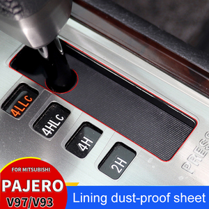 Pour Mitsubishi Pajero Gear Doublure Feuille anti-poussière V97 V93 V87 Pajero Poignées de <span class=keywords><strong>frein</strong></span> à <span class=keywords><strong>main</strong></span> Colliers de changement de vitesse Couverture Intérieur - Product Image 4