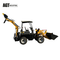 Agt New Backhoe Loader Mini Loader 2.5ton Excavator Industri dengan Kabin