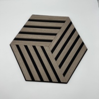 Panneau acoustique en MDF de forme hexagonale, panneau mural décoratif pour salon et chambre à coucher