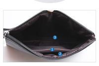 Tas Selempang Kasual Pria Kulit PU Lembut Tas Pria Tas Ponsel Dompet Tangan Logo Custom