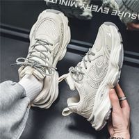 Chaussures de papa rétro pour hommes, design OEM, vente chaude usine, baskets décontractées respirantes et tendance, chaussures de course en maille rehaussées