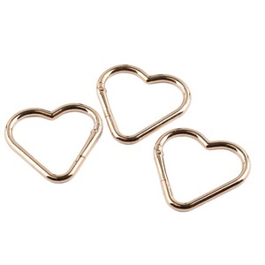 Hebilla de metal con forma de corazón, chapada en oro, accesorios para bolsos DIY, adorno de conexión a la moda para la fabricación de joyería hecha a mano - Product Image 5